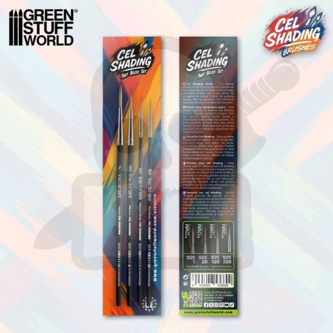 Synthetic Cel Shading Brushes Pack x4 - syntetyczne pędzelki do cieniowania