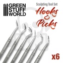 Hook and Pick Tool Set - Narzędzia rzeźbiarskie 6 szt.