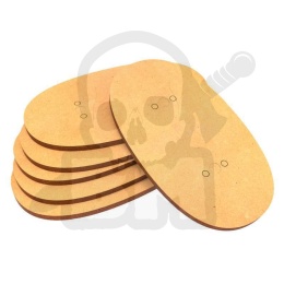 MDF Bases - Oval 90x52 mm 6 szt. podstawki pod figurki