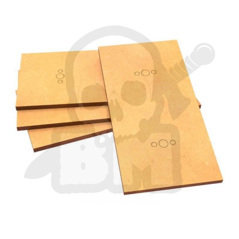 MDF Bases - Prostokąty 100x50 mm 4 szt. podstawki pod figurki