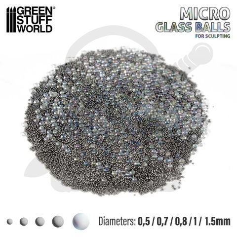 Mixed Micro Glass Balls (0.5-1.5mm) 1000 szt.