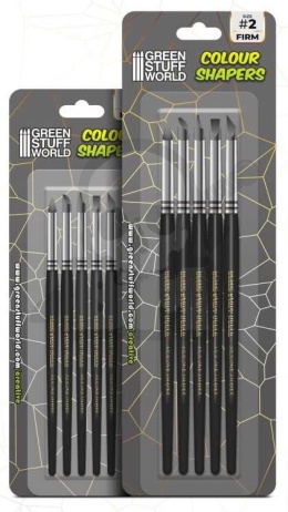 Pędzle silikonowe - Color Shapers BLACK Size 0-2 - 10 szt.