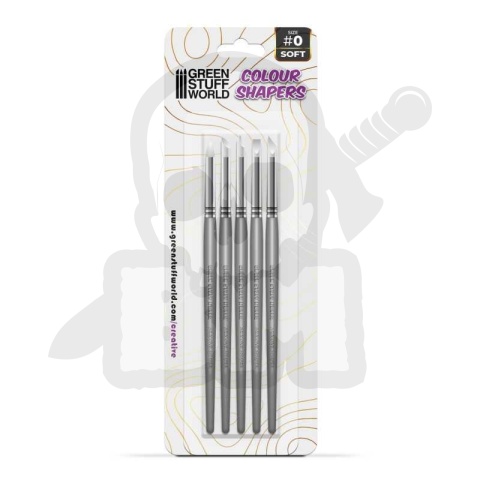 Green Stuff Pędzle silikonowe Size 0 - White 5szt.