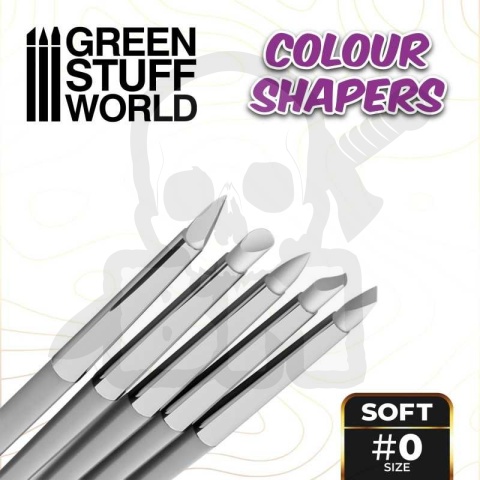 Green Stuff Pędzle silikonowe Size 0 - White 5szt.