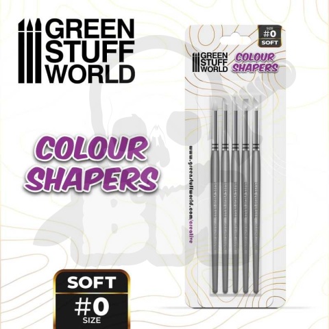 Green Stuff Pędzle silikonowe Size 0 - White 5szt.