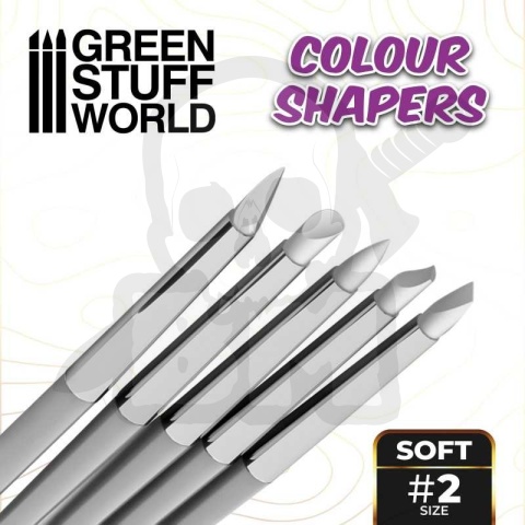 Green Stuff Pędzle silikonowe Size 2 - White 5szt.