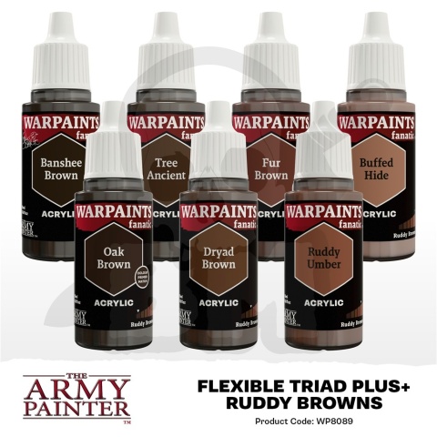 The Army Painter: Flexible Triad PLUS+ - Ruddy Browns - zestaw 7 farbek 18ml