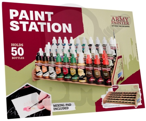 The Army Painter: Paint Station regał na farbki + arkusze do mieszania farb