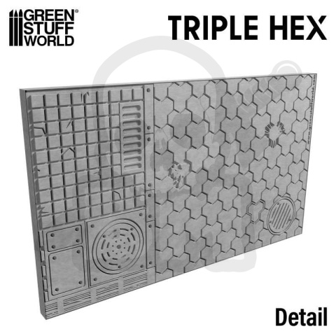 TripleHex Rolling Pin wałek do odciskania miniaturowych tekstur heksy