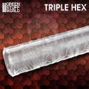 TripleHex Rolling Pin wałek do odciskania miniaturowych tekstur heksy