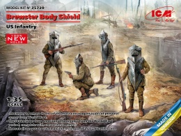 WWI Brewster Body Shield US Infantry 4 żołnierzy w pancerzach 1:35