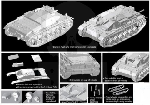 1:72 Model niemieckiego działa samobieżnego StuG.III Ausf.C/D
