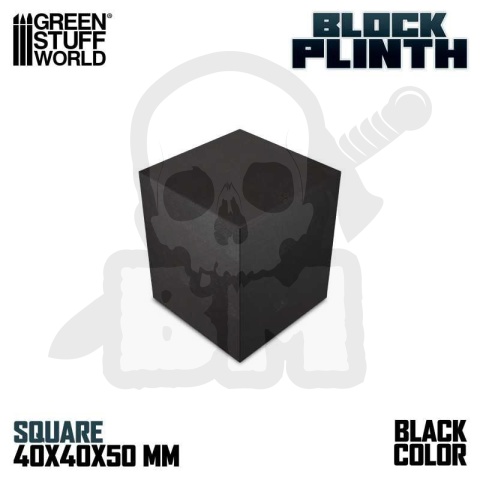 Cokół ekspozycyjny na figurki 4x4cm czarny