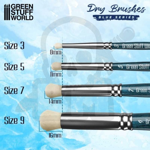 Green Stuff Blue Series Dry Brush Size 9 pędzelek
