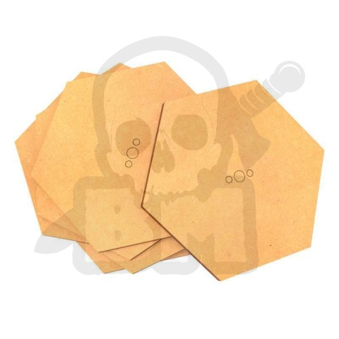 MDF Bases - Hexagonal 75 mm podstawki pod figurki 5 sztuk