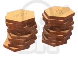 MDF Robot Bases - Hexagonal 25 mm podstawki pod figurki