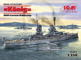 Pancernik König - WWI German Battleship 1:350