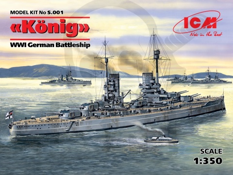 Pancernik König - WWI German Battleship 1:350