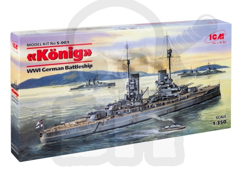 Pancernik König - WWI German Battleship 1:350