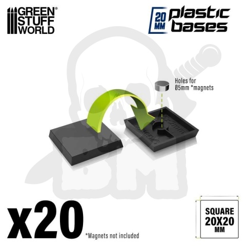 Plastic Bases 20x20 mm podstawki pod figurki 20 szt.