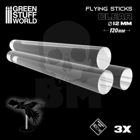 Pręty akrylowe - okrągłe 12 mm przezroczyste