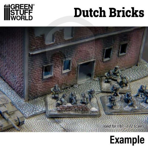 Rolling Pin Dutch Bricks 15mm wałek do odciskania tekstur