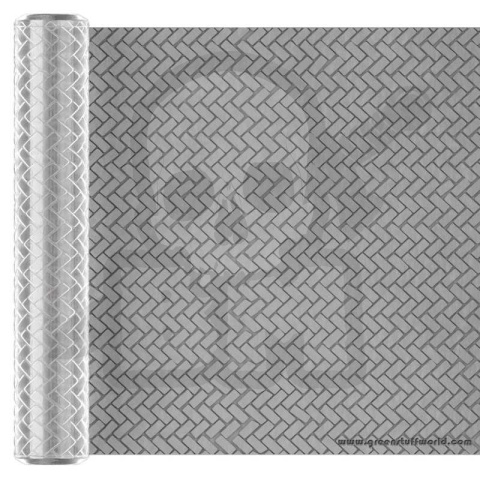 Rolling Pin Herringbone wałek do odciskania tekstur bruku