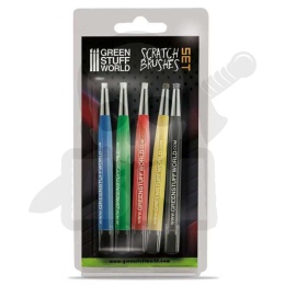 Green Stuff Scratch Brush Set pędzelki 5 szt.