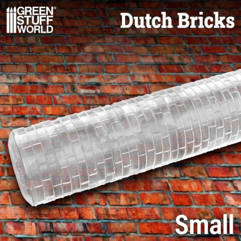 Small Dutch Bricks Rolling Pin wałek do odciskania tekstur małe cegiełki