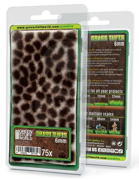 Static Grass Tufts 6mm - Burnt Brown