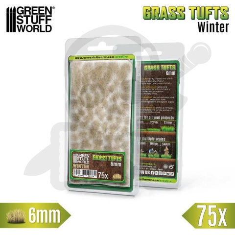 Static Grass Tufts 6mm - Winter White