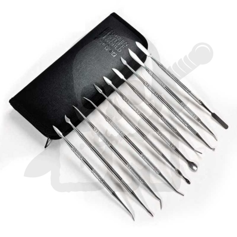 10x Professional Sculpting Tools with case - Narzędzia rzeźbiarskie 10 szt.