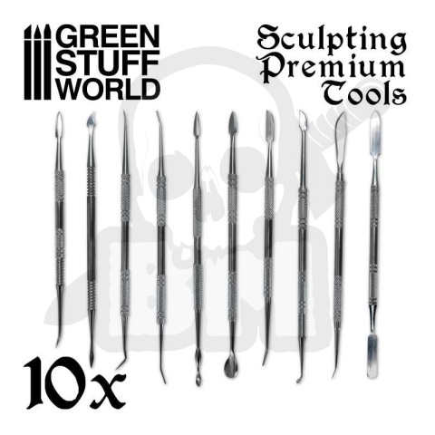 10x Professional Sculpting Tools with case - Narzędzia rzeźbiarskie 10 szt.