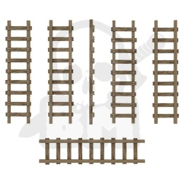 3D printed set Small Wooden Ladders 1:48-1:35 - drabiny 6 szt.