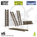 3D printed set Small Wooden Ladders 1:48-1:35 - drabiny 6 szt.
