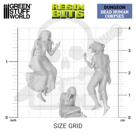 3D printed set Dead Human Corpses 1:48 - martwe ciała 8 szt.