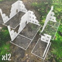 Basic Glasspack Footprints Wh40k compatible - znaczniki budynków 12 szt