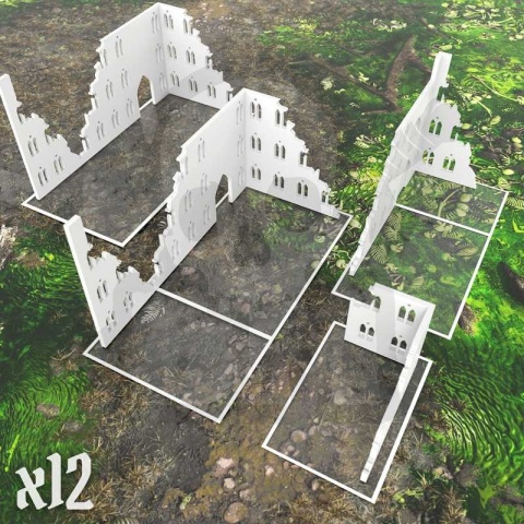 Basic Glasspack Footprints Wh40k compatible - znaczniki budynków 12 szt