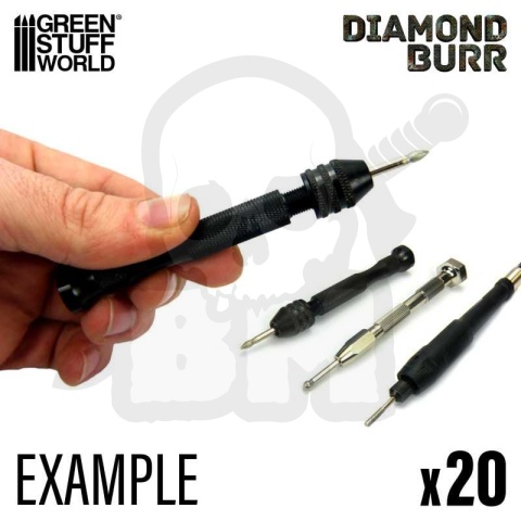 Diamentowy zestaw szlifierski z 20 końcówkami