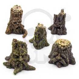 3D printed set -Haunted Tree Stumps - nawiedzone pieńki 5 szt.