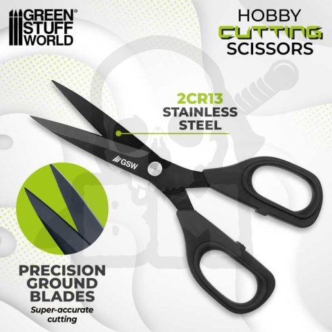 Black hobby cutting scissors - czarne nożyczki