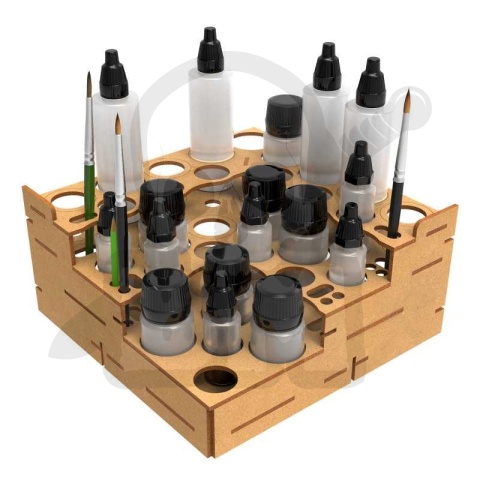 MDF Paint Organizer Straight Corner - organizer na farby
