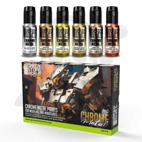 Paint Set Chrome - metaliczne farbki efekt lustra