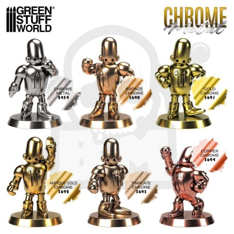 Paint Set Chrome - metaliczne farbki efekt lustra