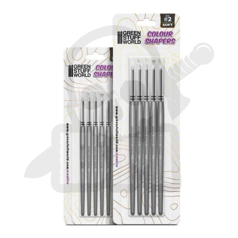 Pędzle silikonowe Size 0-2 - White Soft 10 szt.