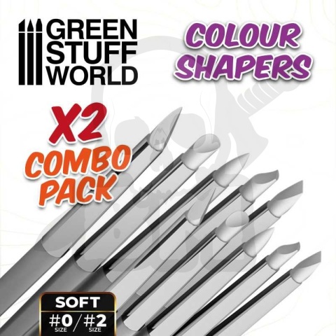 Pędzle silikonowe Size 0-2 - White Soft 10 szt.