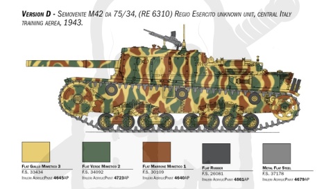 1:35 Semovente M42 da 75/34 (Upgraded Edition) - model działa samobieżnego