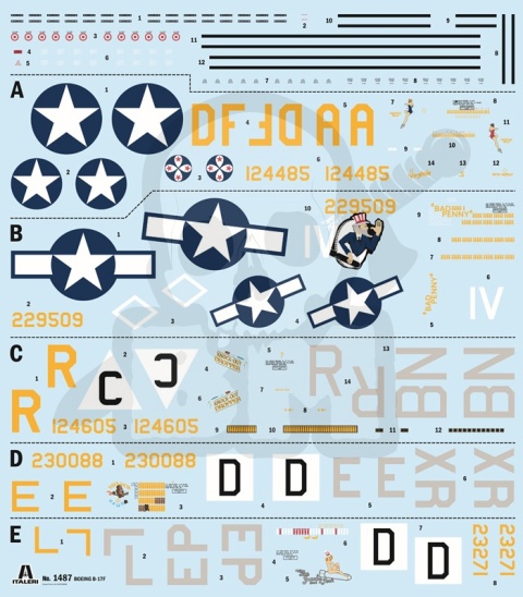 1:72 Model bombowca B-17F Flying Fortress