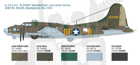 1:72 Model bombowca B-17F Flying Fortress