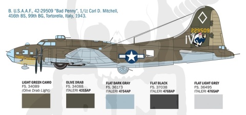 1:72 Model bombowca B-17F Flying Fortress